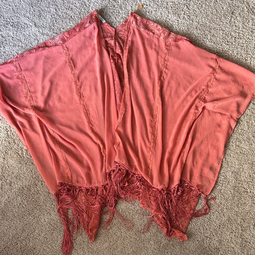 Maurices Coral Lace Cover-Up